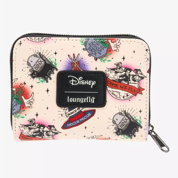 Loungefly DiISNEY Hocus Pocus Tattoo Icons Mini Zipper Wallet NEW - Picture 9 of 10